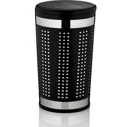 Kela Sevilla Wasmand - Zitgedeelte - Metaal - Zwart - 60,5 cm hoog