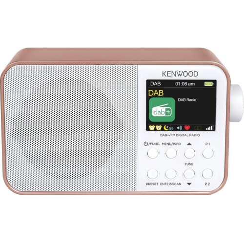 Kenwood CR-M30DAB-R - Portable Radio - DAB+ FM Bluetooth - Roze goud-wit