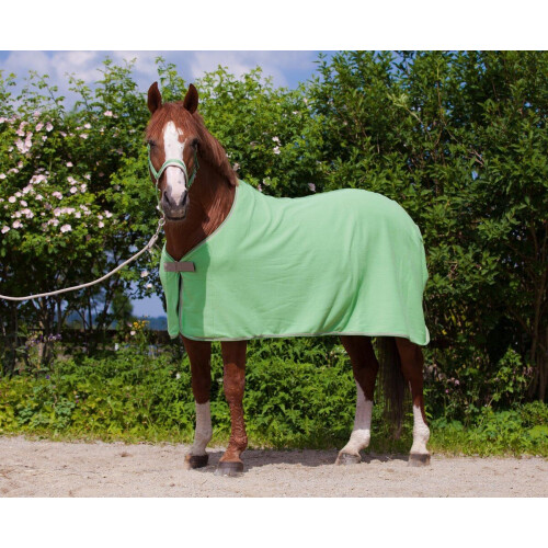 Kerbl Paardendeken Economic - Zweetdeken - Lichtgewicht fleece - Groen - 135 cm Tweedehands