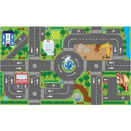 Kids Globe - Speelkleed Verkeer - LED verkeerslichten - 120x72 cm