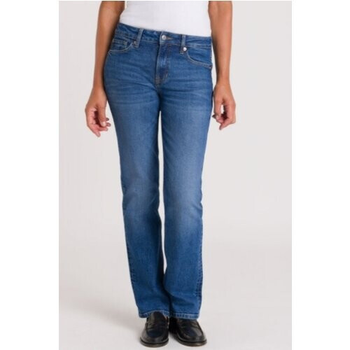 Kings of Indigo dames vegan Jeans Emiko Low Rise Straight Leg Blauw Tweedehands