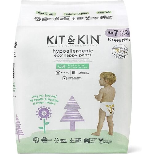 Kit & Kin Luierbroekjes - Maat 7 XXL 16 stuks Tweedehands