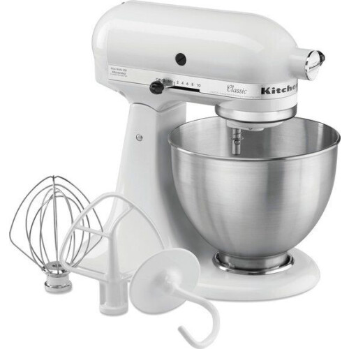 KitchenAid 5K45SSEWH - Keukenmachine - 10 snelheden - Wit Tweedehands