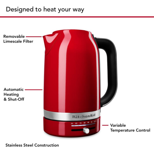 KitchenAid 5KEK1701EER - Waterkoker - Keizerrood - 1.7L Tweedehands