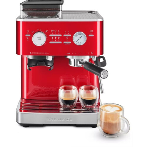 KitchenAid 5KES6551ECA - Halfautomatische Espressomachine - Geïntegreerde Molen 15 Maalstanden - Appelrood Tweedehands