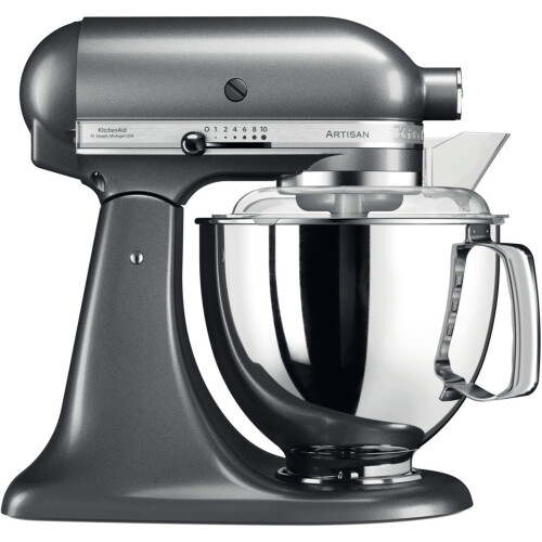 KitchenAid Artisan 5KSM175PSEMS - Keukenrobot - 4,8L RVS kom 300W - Grijs Tweedehands
