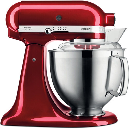 KitchenAid Artisan 5KSM185PSECA - Keukenrobot - 4,8L + 3L RVS kom - Appelrood