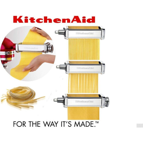 KitchenAid Pastaroller en- snijder - accessoire set van 3 stuks - 5KSMPRA Tweedehands