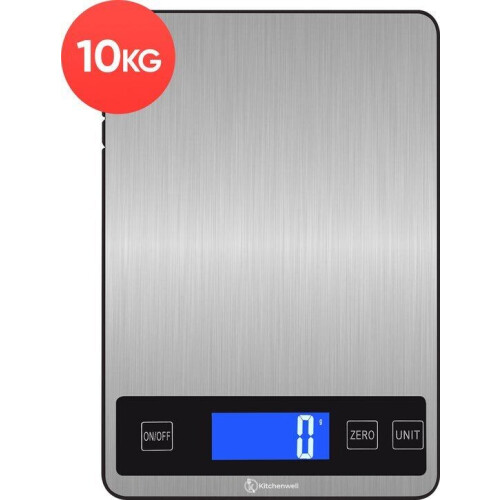 Kitchenwell Digitale Precisie Keukenweegschaal - 1g - 10kg - Tarra Functie - Grijs Tweedehands
