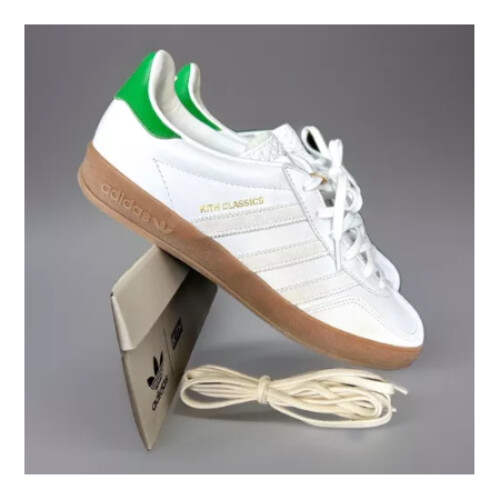 Kith x Adidas Indoor Gazelle - Herenschoenen - Limited Edition - Wit/Groen - Maat 41