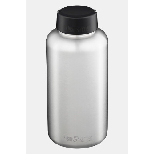 Klean Kanteen Classic Wide Met Ringdop 1900ML Zilver Tweedehands