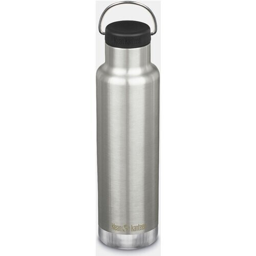 Klean Kanteen Insulated Classic 20Oz/592Ml (With Loop Cap) Zilver Tweedehands