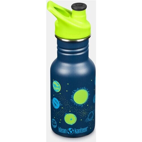 Klean Kanteen Kid Classic Narrow 12Oz (W/Kid Sport Cap) Donkerblauw/Limoengroen Tweedehands