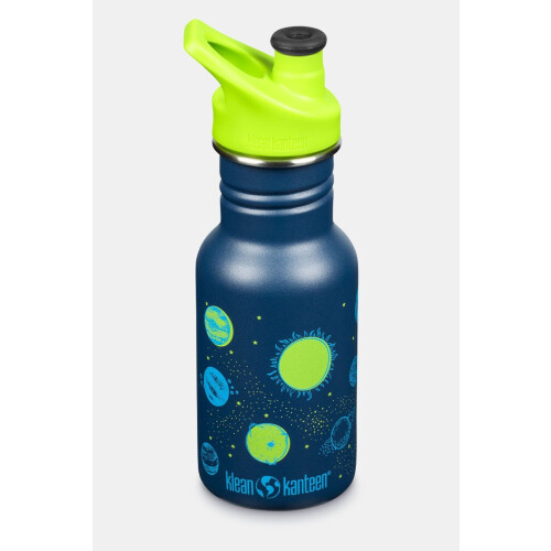 Klean Kanteen Kid Classic Narrow 12Oz (W/Kid Sport Cap) Donkerblauw/Limoengroen Tweedehands