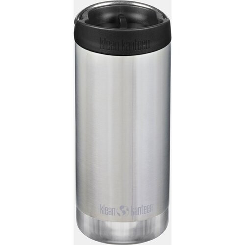 Klean Kanteen Tkwide 12Oz/355 Ml With Café Cap Zilver/Zwart Tweedehands