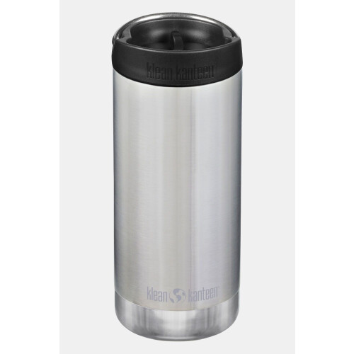 Klean Kanteen Tkwide 12Oz/355 Ml With Café Cap Zilver/Zwart Tweedehands