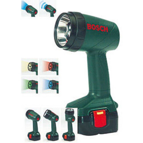 Klein Toys Bosch mini speelgoed lamp - 90 graden draaibaar - 4 kleuren licht - groen