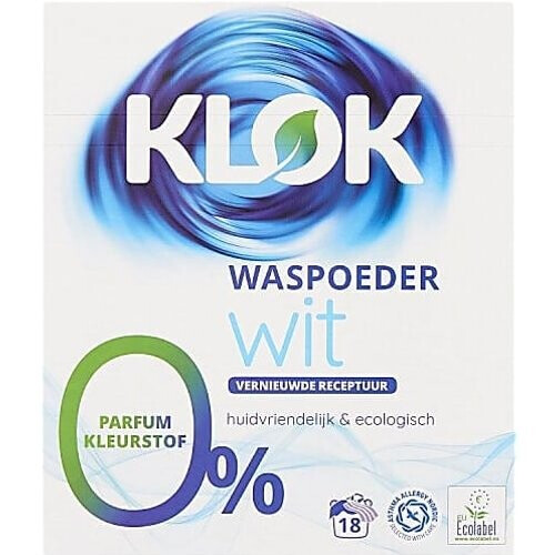 Klok Waspoeder Wit 18 wasbeurten Tweedehands