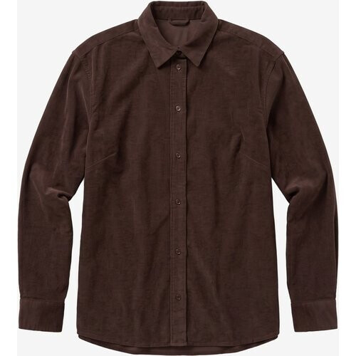 KnowledgeCotton Apparel dames vegan Shirt Vega Relaxed Corduroy Chocolate Torte Tweedehands