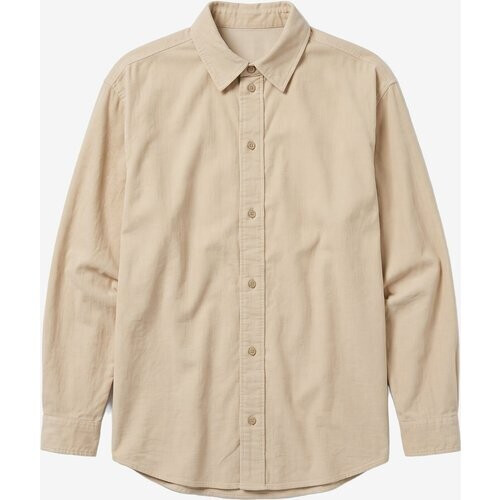 KnowledgeCotton Apparel dames vegan Shirt Vega Relaxed Corduroy Lichtgrijs Tweedehands
