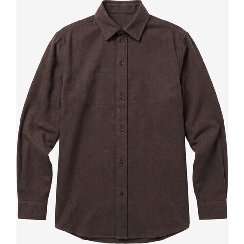 KnowledgeCotton Apparel dames vegan Shirt Vega Relaxed Flannel Chocolate Torte Tweedehands