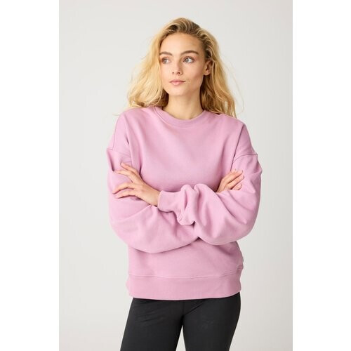 KnowledgeCotton Apparel dames vegan Sweatshirt Relaxed Ronde Hals Orchid Haze Tweedehands