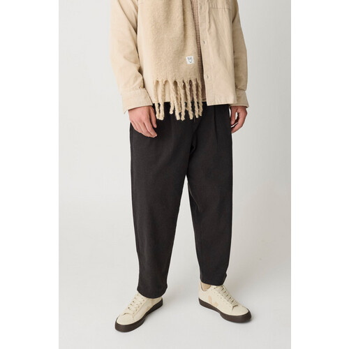 KnowledgeCotton Apparel mannen vegan Broek Ozone Relaxed Flanel Chocolate Torte Tweedehands