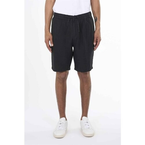 KnowledgeCotton Apparel mannen vegan Loose Linen Shorts Black Tweedehands