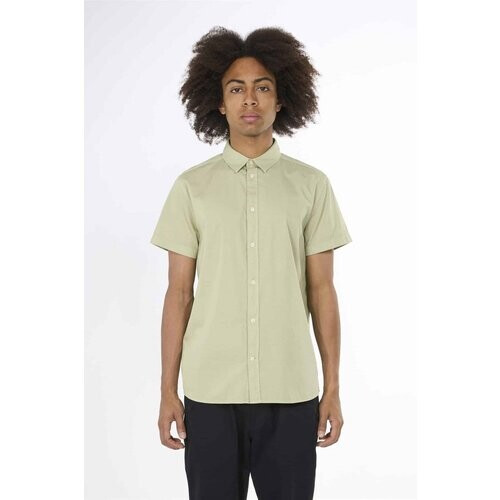 KnowledgeCotton Apparel mannen vegan Overhemd Custom Fit Koord Look Groen Tweedehands