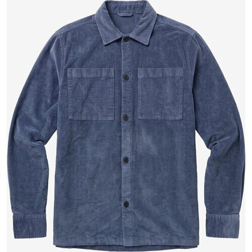 KnowledgeCotton Apparel mannen vegan Overshirt Loose Corduroy Vintage Indigo Tweedehands