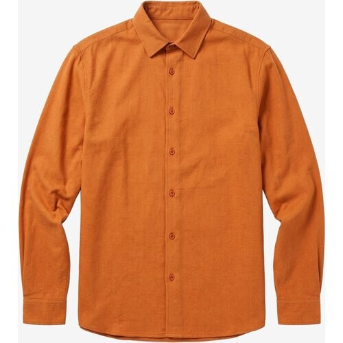 KnowledgeCotton Apparel mannen vegan Shirt Dune Regular Flannel Golden Oak Tweedehands