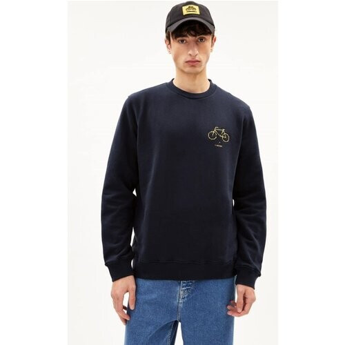 KnowledgeCotton Apparel mannen vegan Sweatshirt Baaro Pixel Blauw Tweedehands