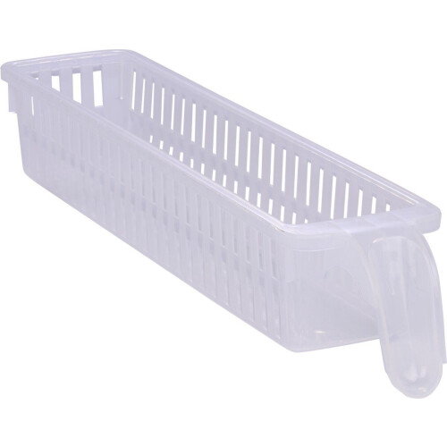Koelkast Organizer 1,58L - 35 x 7,5 x 6 CM - Koelkast Opbergbak met Handvat - Vaatwasser Bestendig - Organiseer Koelkast en Keukenkastjes - Kunststof - Transparant
