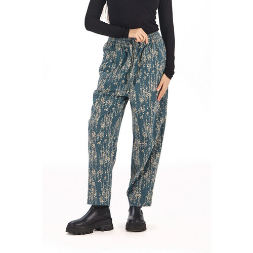 KOMODO dames vegan Broek Dream Blauw Gebloemd Tweedehands