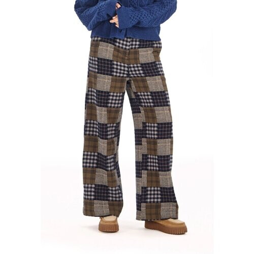 KOMODO dames vegan Broek Rosie Navy Mish Mash Tweedehands