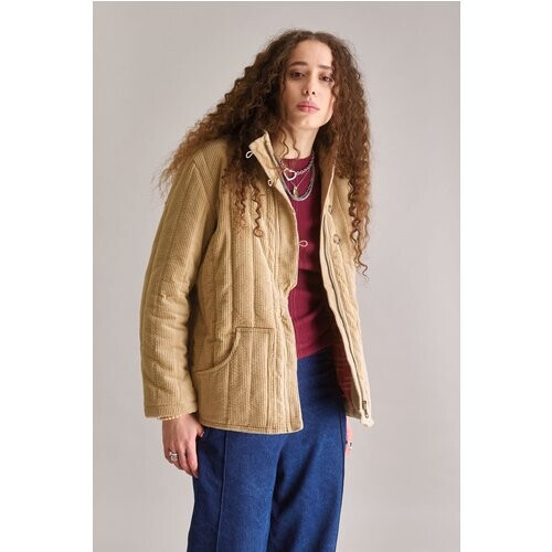 KOMODO dames vegan Corduroy Jas Georgia Croissant Beige Tweedehands