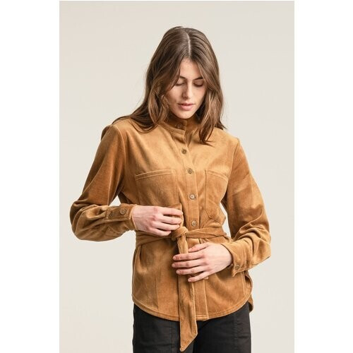 KOMODO dames vegan Fluwelen Top Ford Olijfgroen Tweedehands