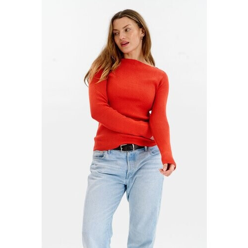 KOMODO dames vegan Gebreide Top Wasabi Rood Tweedehands