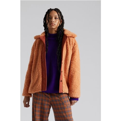 KOMODO dames vegan Jas Lexi Recycled Pet Fleece Zacht Oranje Tweedehands