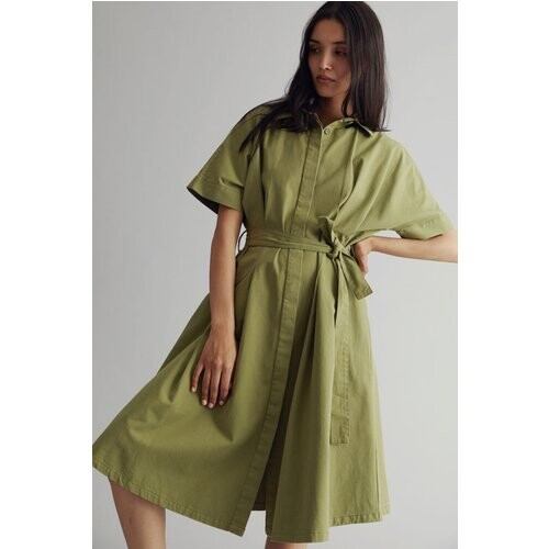 KOMODO dames vegan Jurk Ashes Kaki Groen Tweedehands