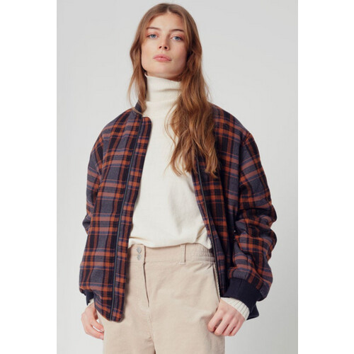 KOMODO dames vegan Misty Bomberjack Geruit Tweedehands