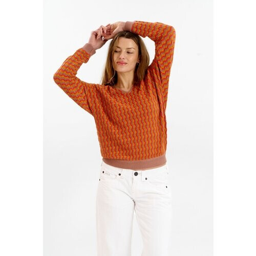 KOMODO dames vegan Trui Clover Pointelle Koffiebruin Tweedehands