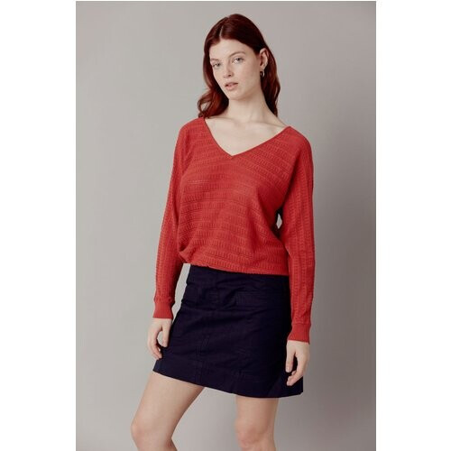 KOMODO dames vegan Trui Pia Clay Rood Tweedehands