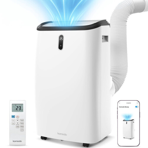 Komodo Frosty 12000 BTU - Mobiele Airco - 3 in 1 Koelen&Ontvochtigen - Voor 45m² Tweedehands