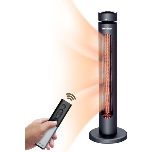 Komodo Fuji - Infrarood kachel - 2000W 8 warmtestanden LED-display afstandsbediening oscillatie zwart Tweedehands