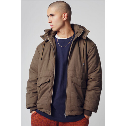 KOMODO mannen vegan Dai Pufferjack Khaki Tweedehands