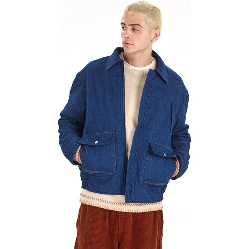 KOMODO mannen vegan Gewatteerde Jas Frankie Denimblauw Tweedehands