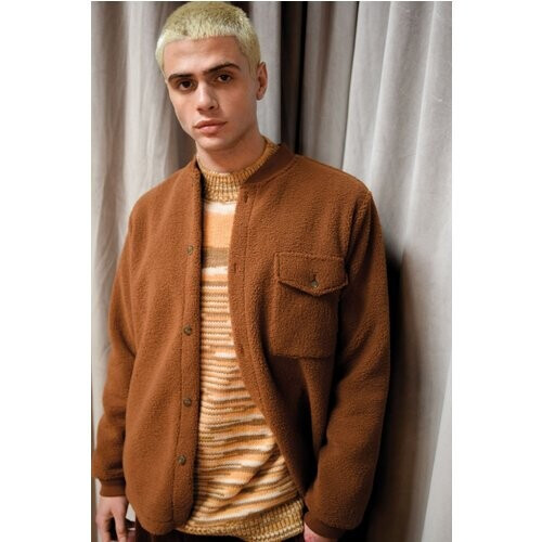 KOMODO mannen vegan Overshirt Cole Camel Tweedehands