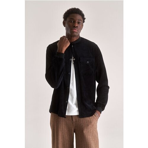 KOMODO mannen vegan Overshirt Cole Zwart Tweedehands