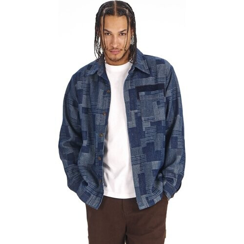 KOMODO mannen vegan Overshirt Paddy Artisanal Denim Blauw Tweedehands